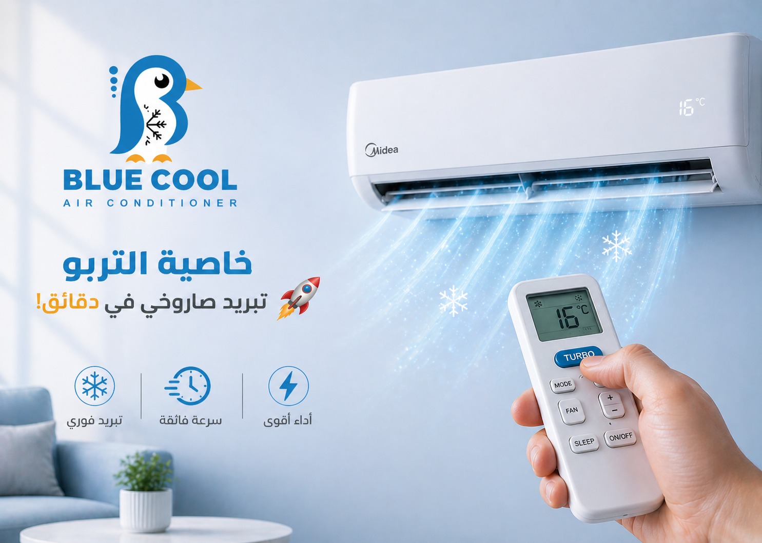 شرح خاصية التربو للتبريد السريع في التكييف على ريموت ميديا