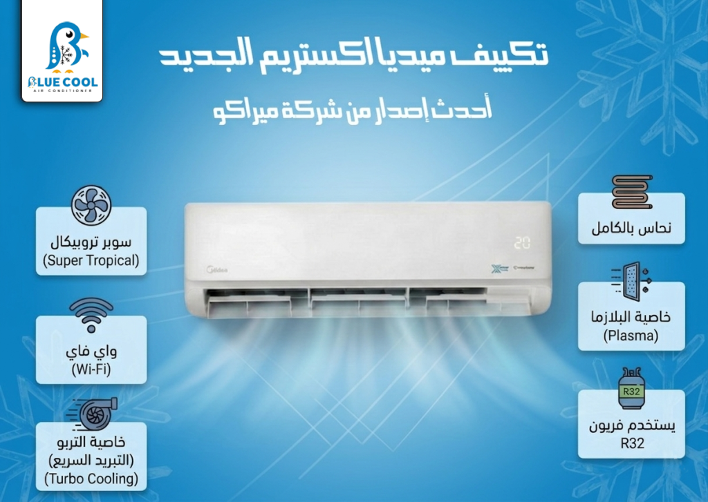مميزات تكييف ميديا اكستريم الجديد من شركة ميراكو